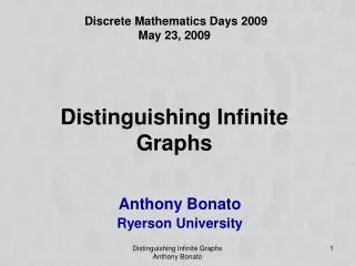 Distinguishing Infinite Graphs