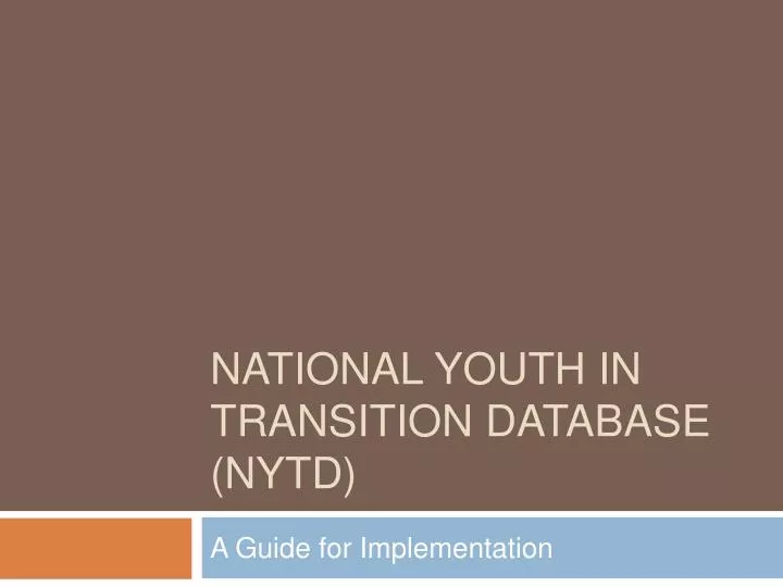 national youth in transition database nytd