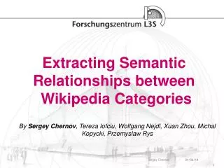 Extracting Semantic Relationships between Wikipedia Categories