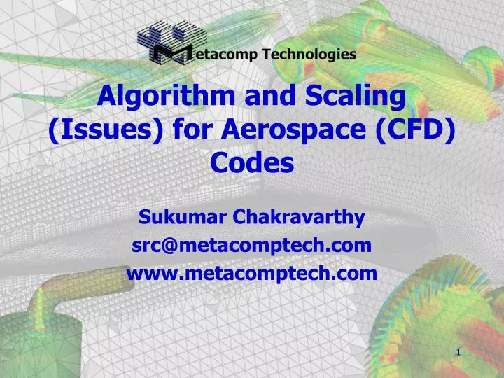 algorithm and scaling issues for aerospace cfd codes