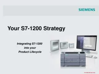 Your S7-1200 Strategy
