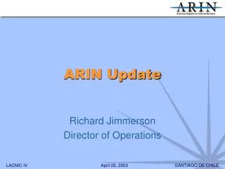 ARIN Update