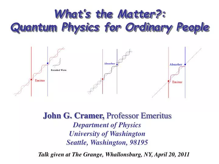 what s the matter quantum physics for ordinary people