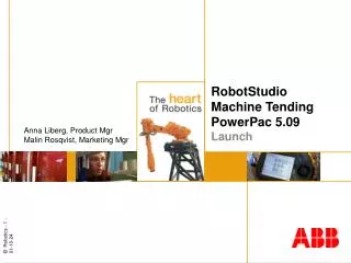RobotStudio Machine Tending PowerPac 5.09 Launch