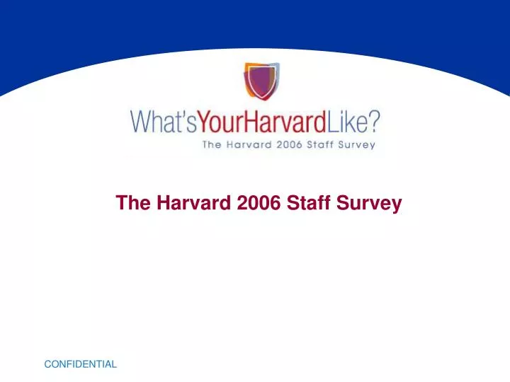 the harvard 2006 staff survey