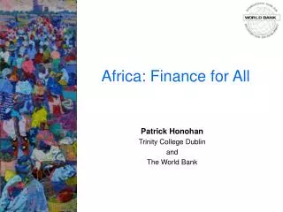 Africa: Finance for All