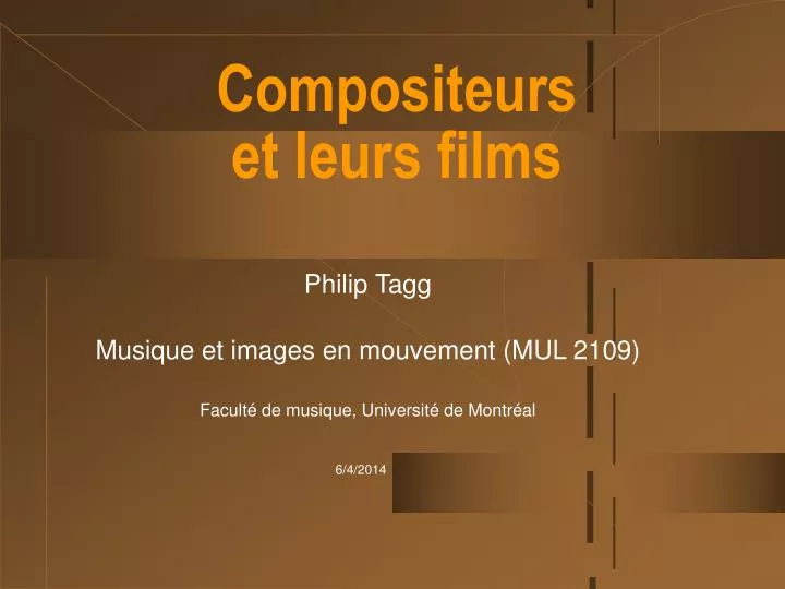 compositeurs et leurs films