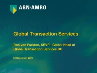 Global Transaction Services