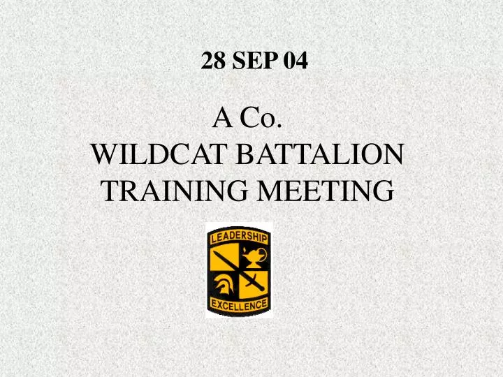 a co wildcat battalion training meeting