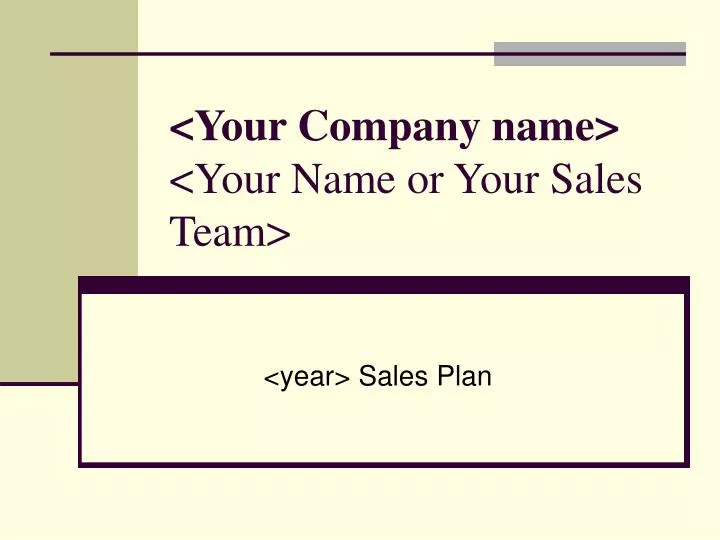 your company name your name or your sales team