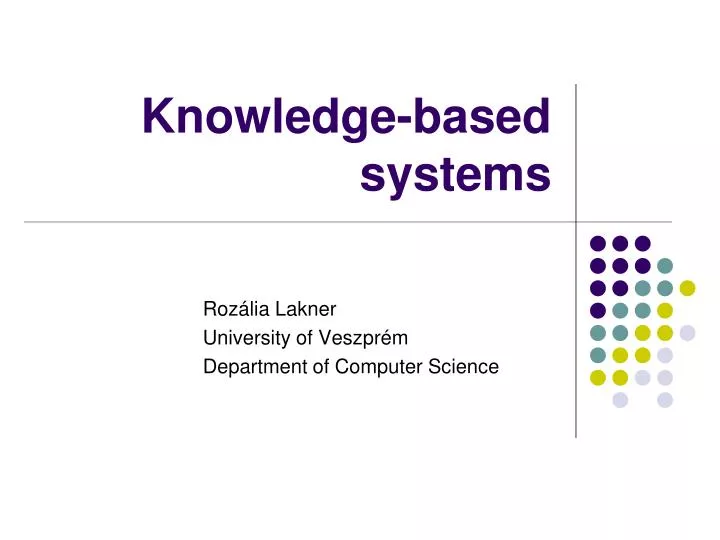 knowledge based systems