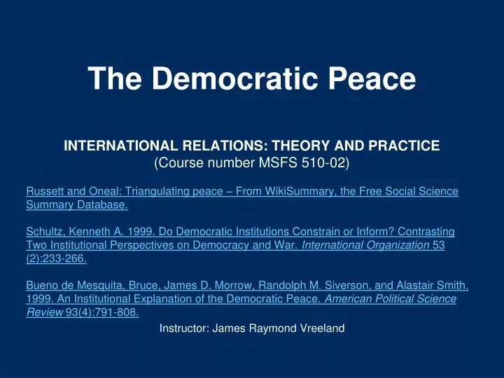 the democratic peace