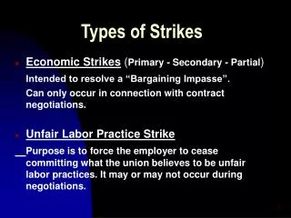 Types of Strikes