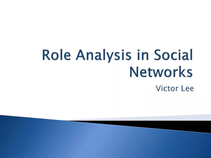 role analysis in social networks