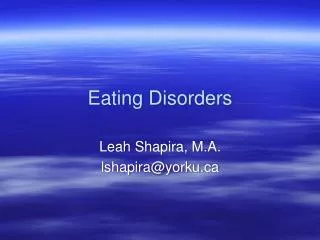 Eating Disorders