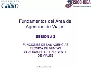 fundamentos del rea de agencias de viajes