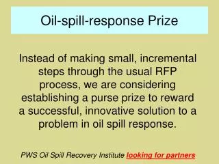 Oil-spill-response Prize