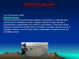 definitia poluarii