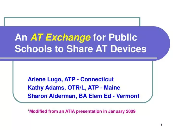 an at exchange for public schools to share at devices