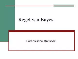 Regel van Bayes