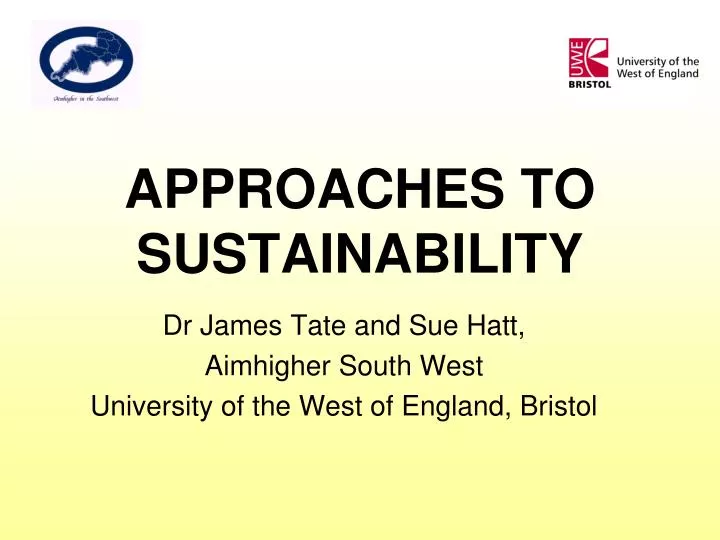 approaches to sustainability
