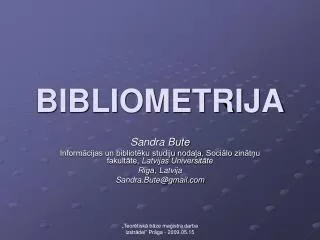 bibliometrija