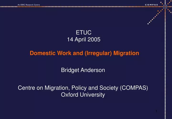 etuc 14 april 2005 domestic work and irregular migration