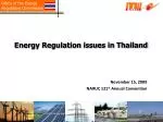 Energy Regulation issues in Thailand - slide 1