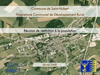 Commune de Saint-Hubert Programme Communal de Développement Rural