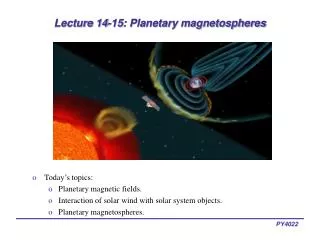 Lecture 14-15: Planetary magnetospheres