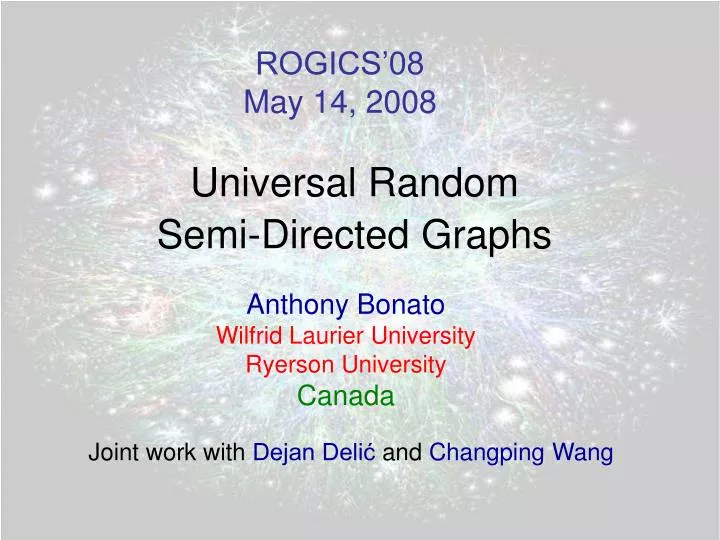 universal random semi directed graphs