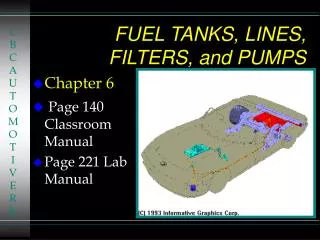 FUEL TANKS, LINES, FILTERS, and PUMPS