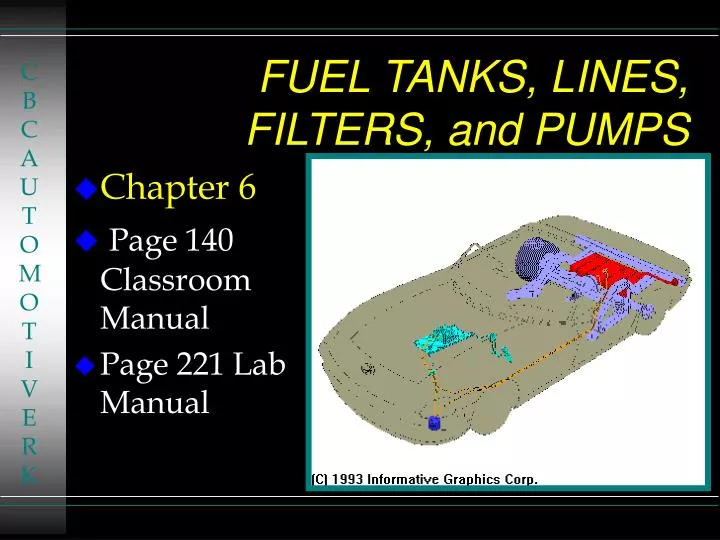 fuel tanks lines filters and pumps