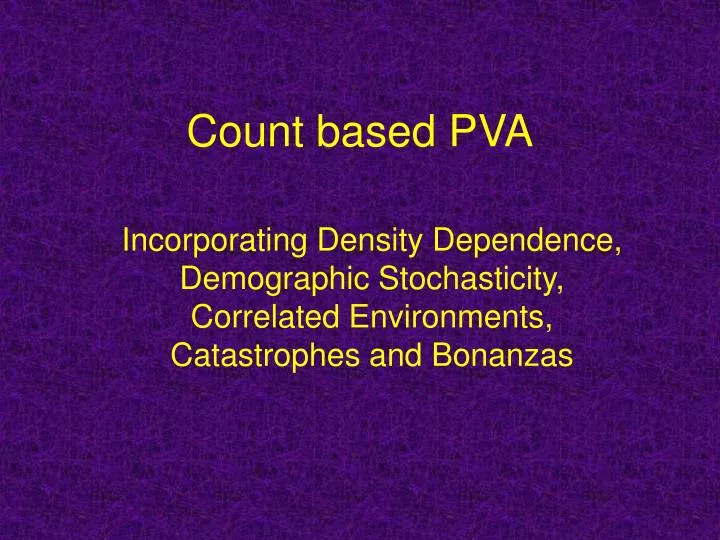 count based pva