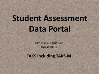 Student Assessment Data Portal