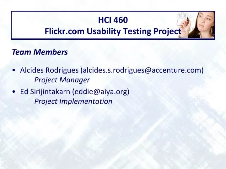 hci 460 flickr com usability testing project