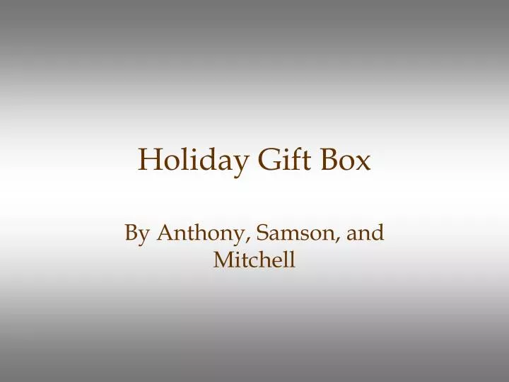 holiday gift box