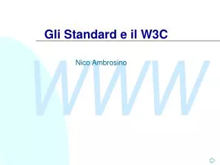 gli standard e il w3c