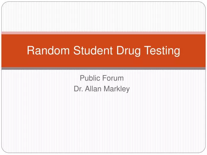 random student drug testing