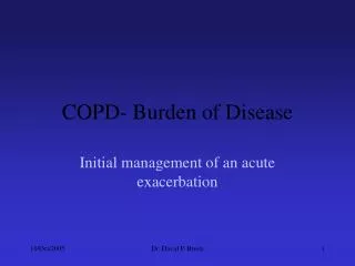 COPD- Burden of Disease