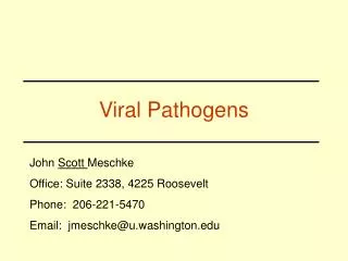 Viral Pathogens