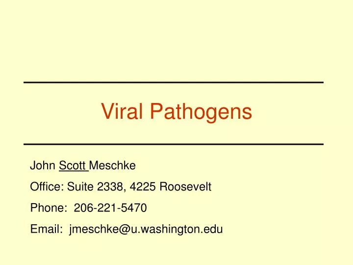 viral pathogens