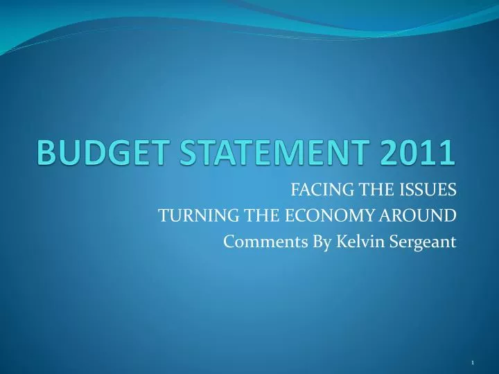 budget statement 2011