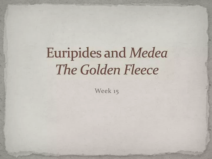 euripides and medea the golden fleece