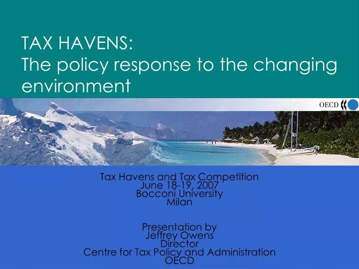 tax havens the policy response to the changing environment