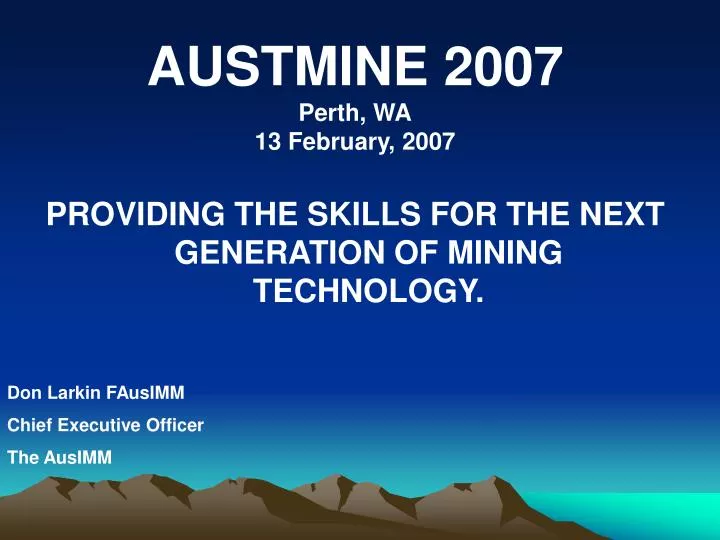 austmine 2007 perth wa 13 february 2007