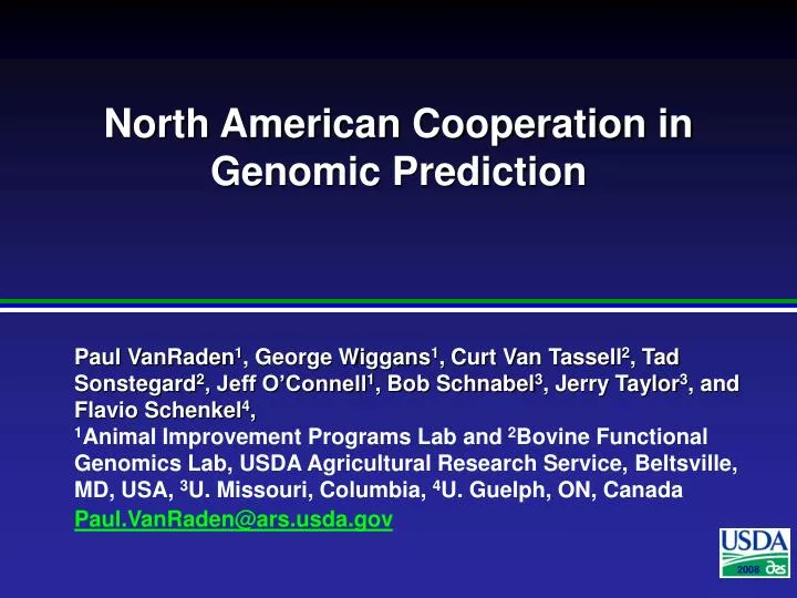 north american cooperation in genomic prediction