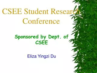 CSEE Student Research Conference
