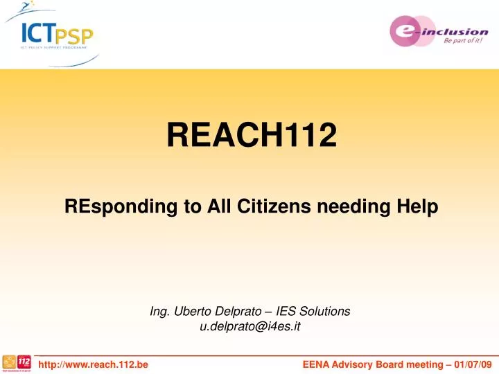 reach112 responding to all citizens needing help