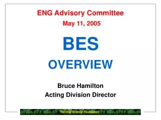 ENG Advisory Committee May 11, 2005